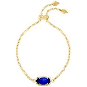 Kendra Scott Gold Cobalt Cat’s Eye Elaina Adjustable Bracelet